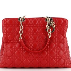 Dior Cherry Red Quilted Tote